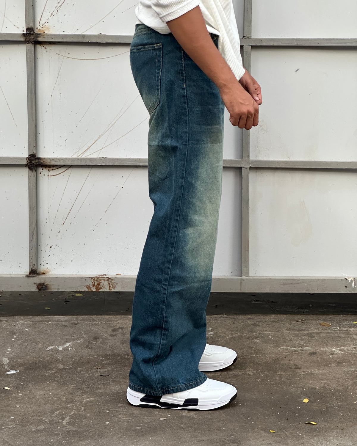 Vintage Blue Wide Leg Jeans