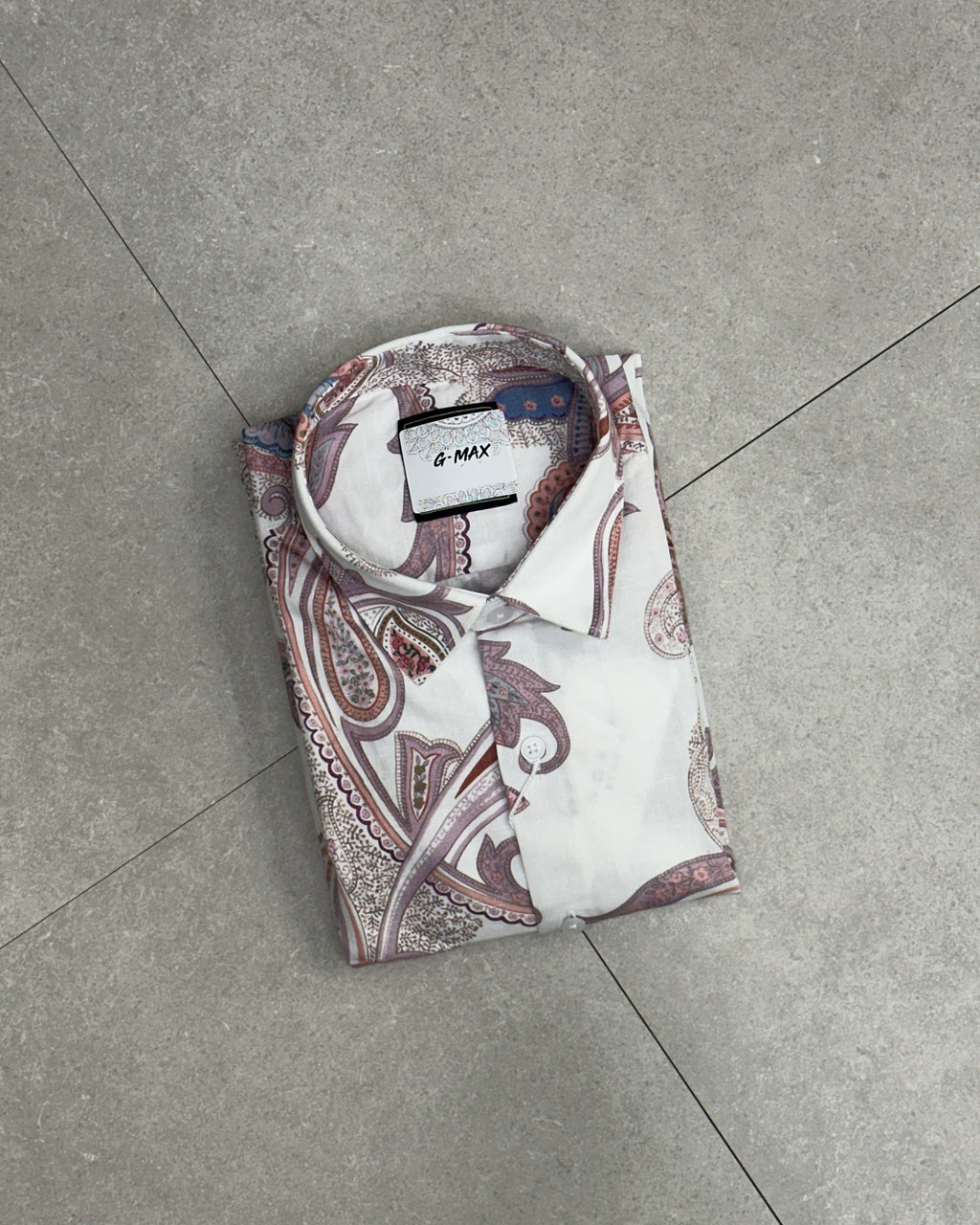 Paisley Print Linen Blend Shirt 001