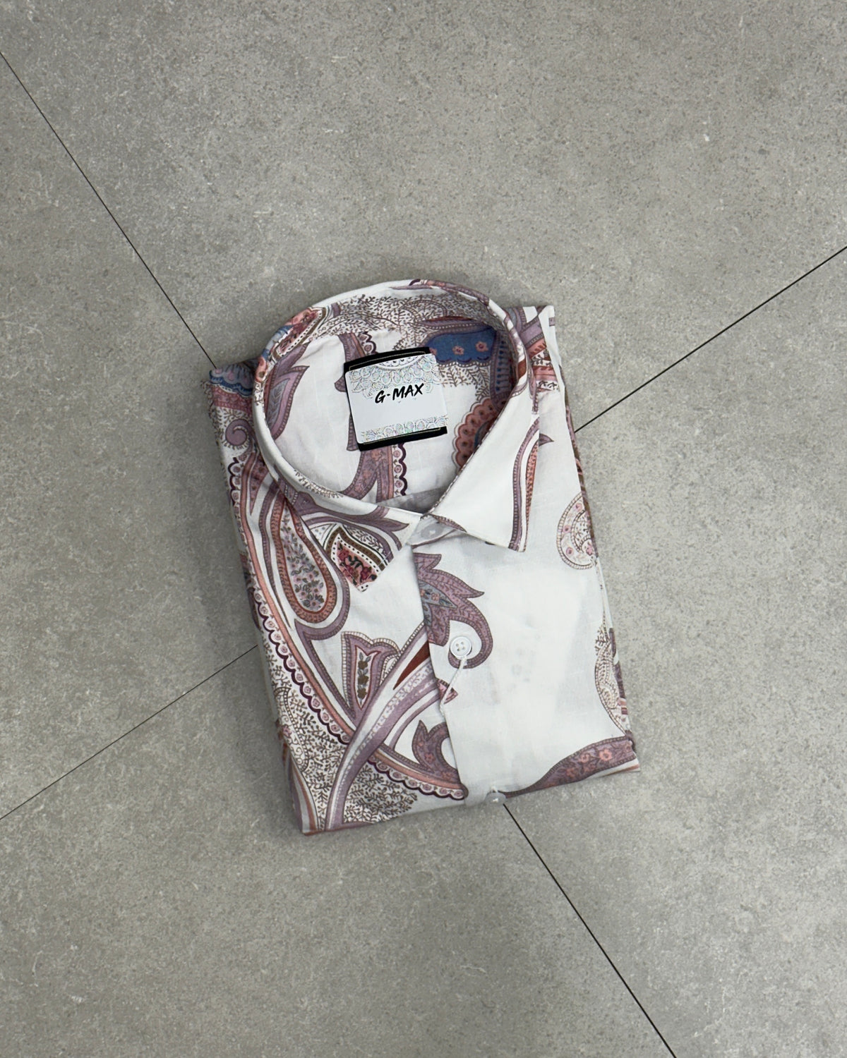 Paisley Print Linen Blend Shirt 001