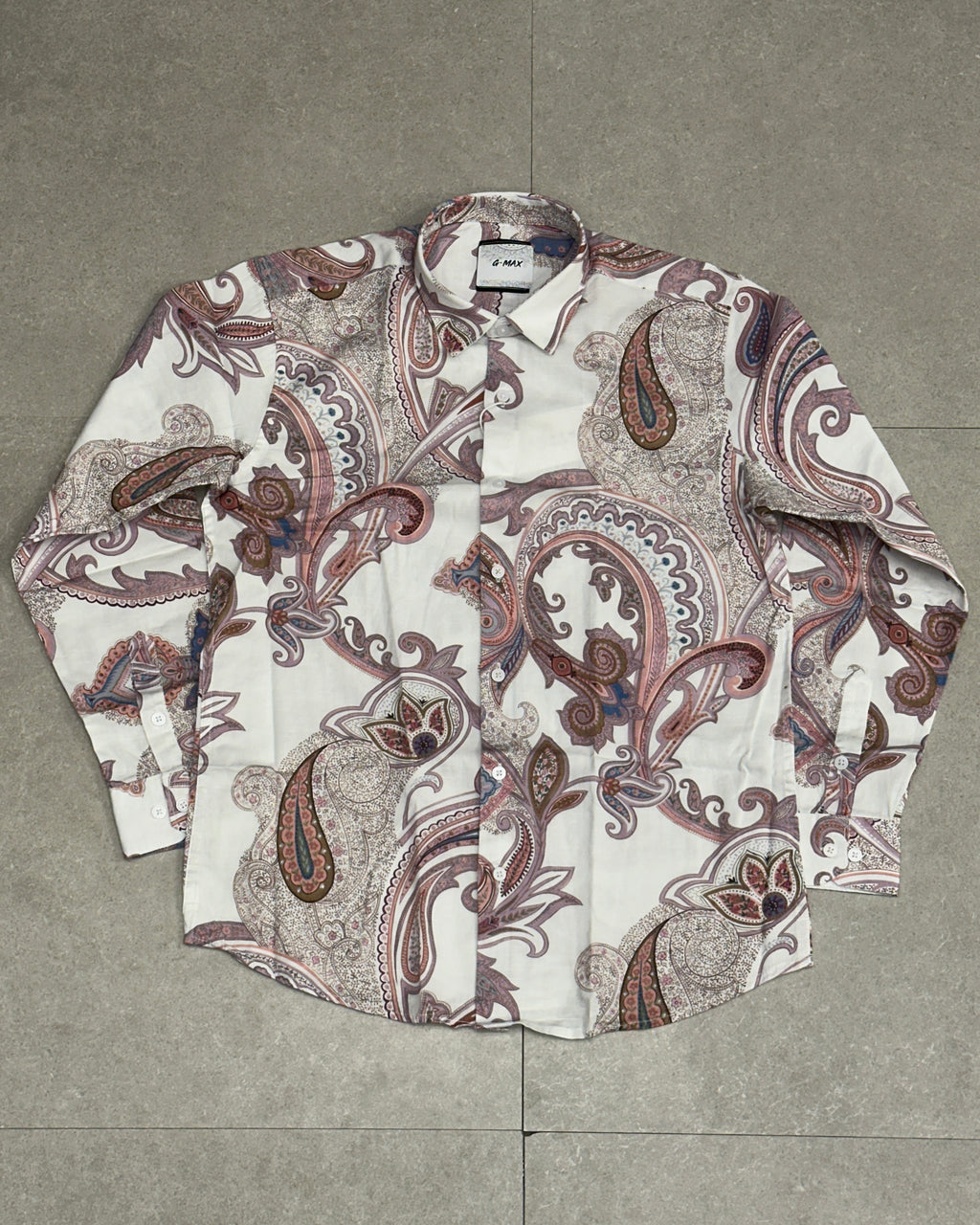Paisley Print Linen Blend Shirt 001