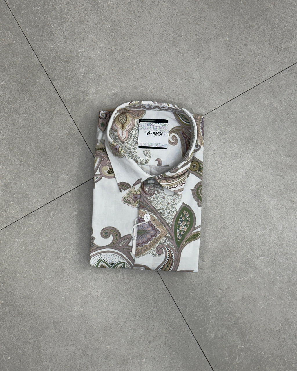 Paisley Print Linen Blend Shirt 002