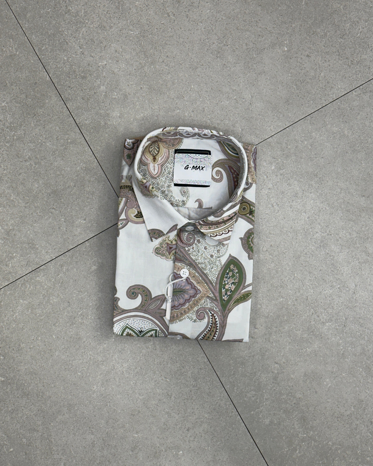 Paisley Print Linen Blend Shirt 002