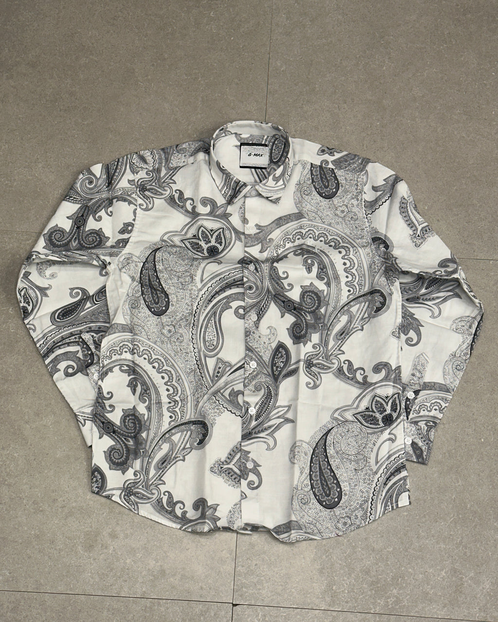 Paisley Print Linen Blend Shirt 003