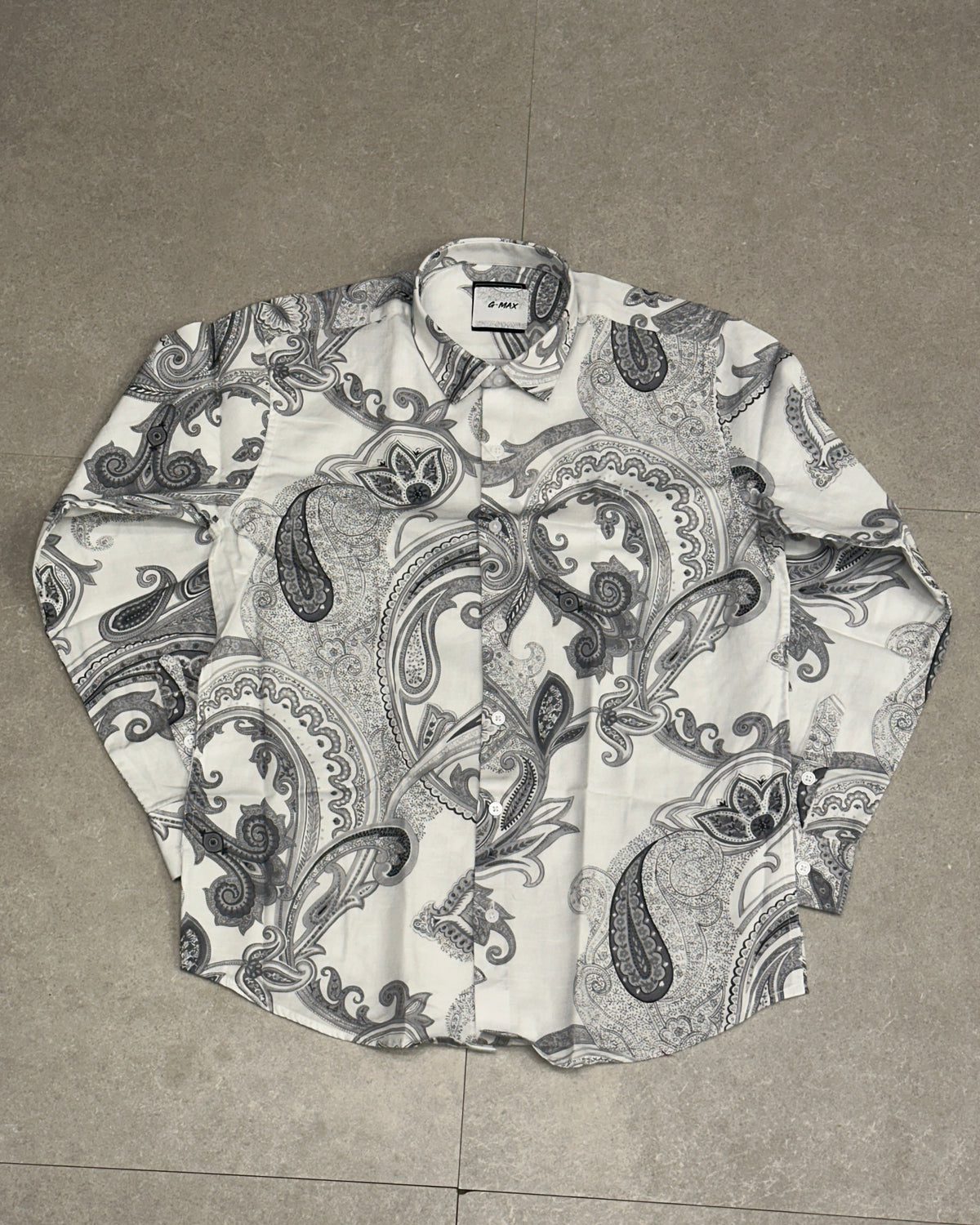 Paisley Print Linen Blend Shirt 003