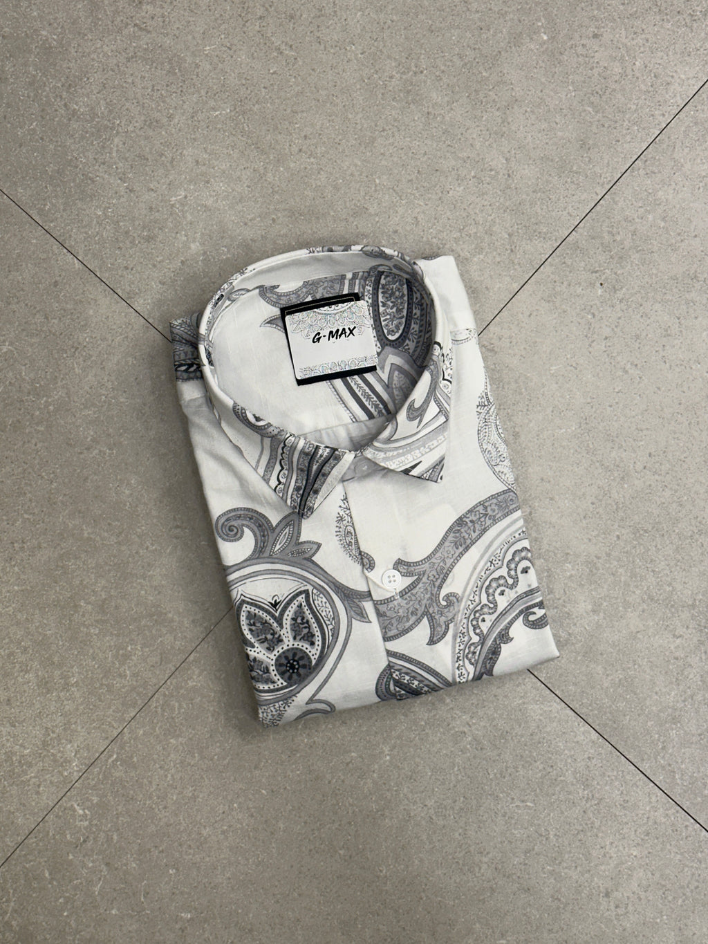 Paisley Print Linen Blend Shirt 003