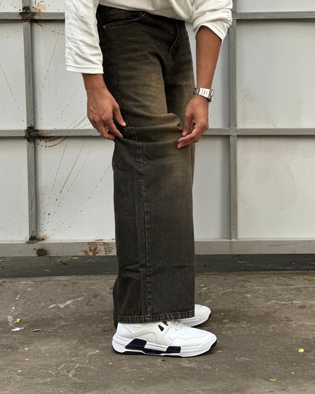 Wide Leg Jeans – Vintage Brown Wash