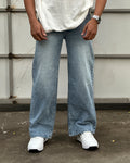 Wide Leg Denim Jeans – Ice Blue Wash
